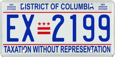 DC license plate EX2199