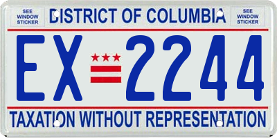 DC license plate EX2244