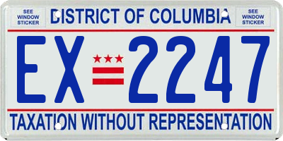 DC license plate EX2247