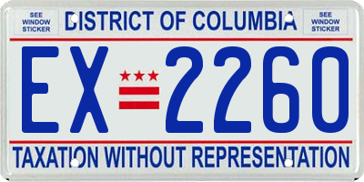 DC license plate EX2260