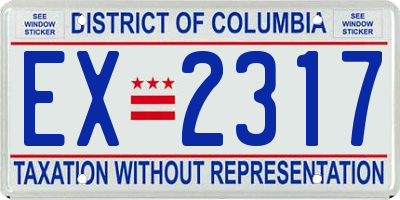 DC license plate EX2317