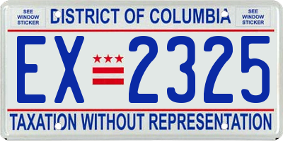 DC license plate EX2325