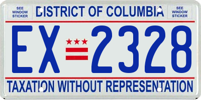 DC license plate EX2328