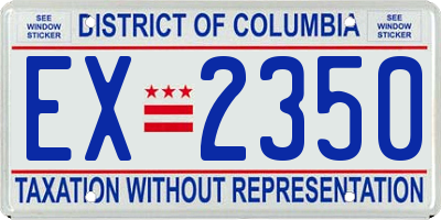 DC license plate EX2350