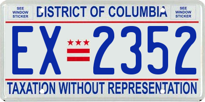 DC license plate EX2352