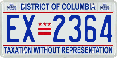 DC license plate EX2364