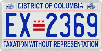 DC license plate EX2369