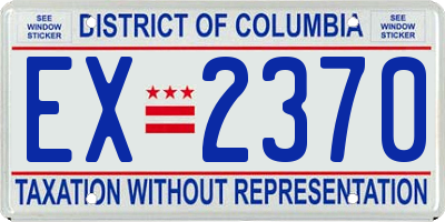 DC license plate EX2370