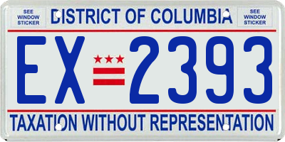 DC license plate EX2393