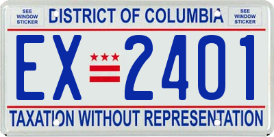 DC license plate EX2401