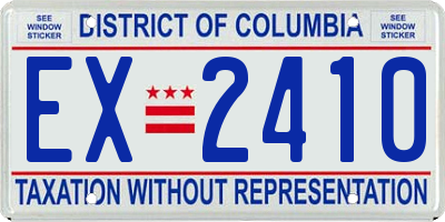 DC license plate EX2410