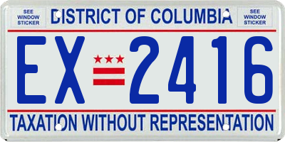 DC license plate EX2416
