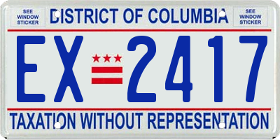 DC license plate EX2417