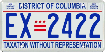 DC license plate EX2422