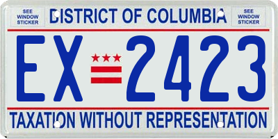 DC license plate EX2423
