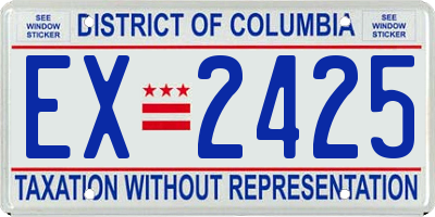 DC license plate EX2425