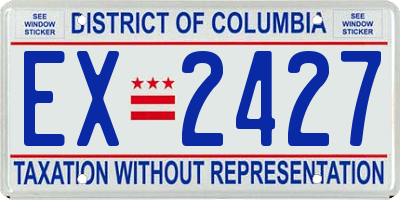 DC license plate EX2427