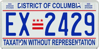 DC license plate EX2429