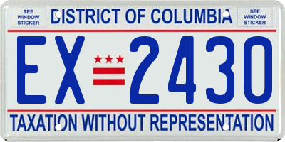 DC license plate EX2430