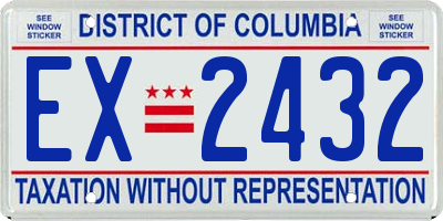 DC license plate EX2432