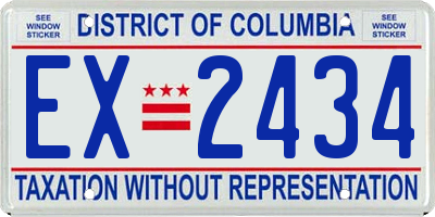 DC license plate EX2434