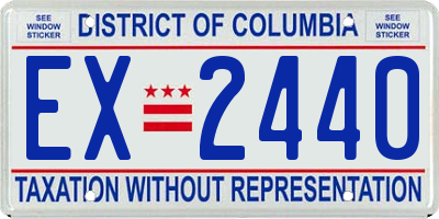 DC license plate EX2440