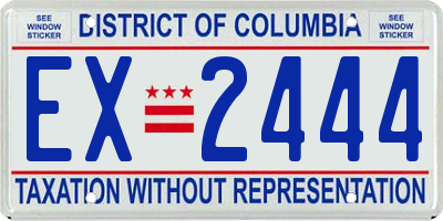 DC license plate EX2444