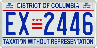 DC license plate EX2446