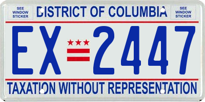 DC license plate EX2447