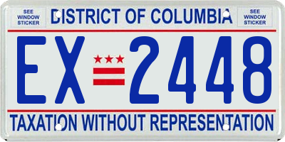 DC license plate EX2448