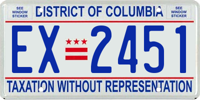 DC license plate EX2451
