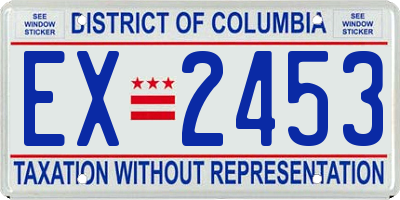 DC license plate EX2453