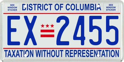 DC license plate EX2455