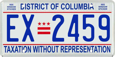 DC license plate EX2459