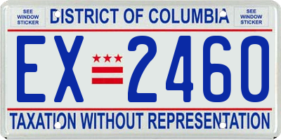 DC license plate EX2460