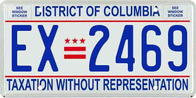 DC license plate EX2469