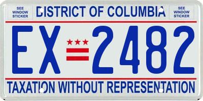 DC license plate EX2482