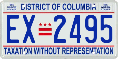 DC license plate EX2495