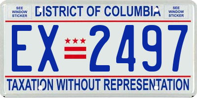 DC license plate EX2497