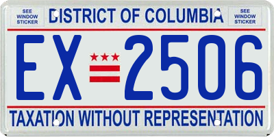 DC license plate EX2506