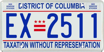 DC license plate EX2511