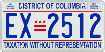 DC license plate EX2512