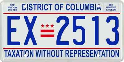 DC license plate EX2513