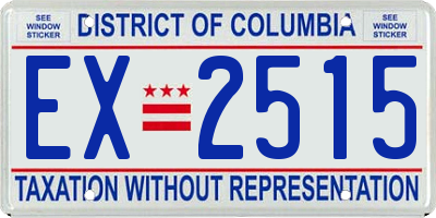 DC license plate EX2515