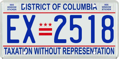 DC license plate EX2518