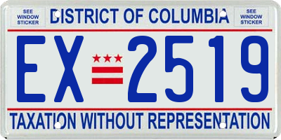 DC license plate EX2519