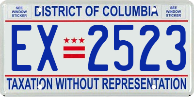 DC license plate EX2523