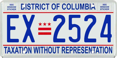 DC license plate EX2524