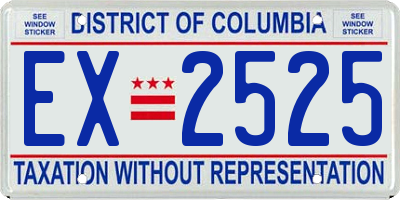 DC license plate EX2525