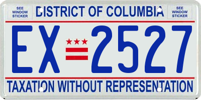 DC license plate EX2527